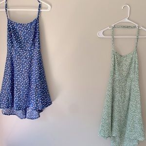 SHEIN Crisscross Tied Open Back Floral Cami Summer Womens Dress **Bundle**